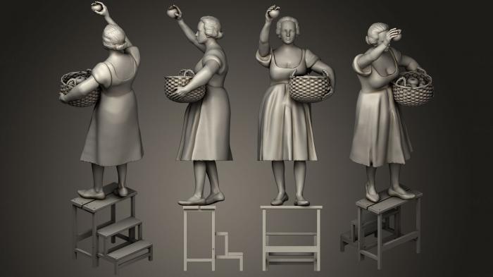 نموذج ثلاثي الأبعاد لآلة CNC تماثيل الناس المرأة 11